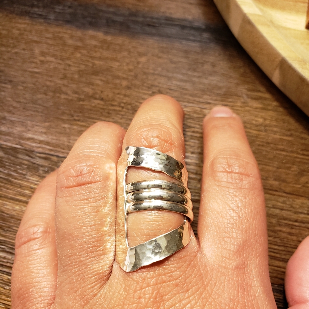 Sterling Silver Modernist Ring - image 2